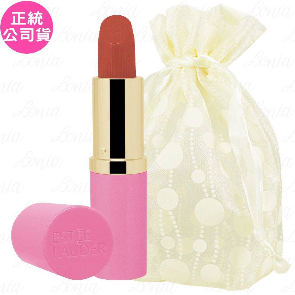 ESTEE LAUDER 雅詩蘭黛 絕美奢潤精萃唇膏-緞光(#333 楓葉紅棕)(3.5g)旅行袋組(公司貨)