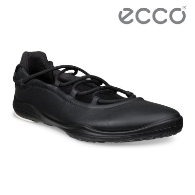 ECCO BIOM LITE TR W 健步都會舒適皮革芭蕾舞鞋 女鞋 黑色