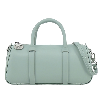 LONGCHAMP DAYLONG系列小牛皮手提/斜背兩用保齡球包(小/青瓷綠)