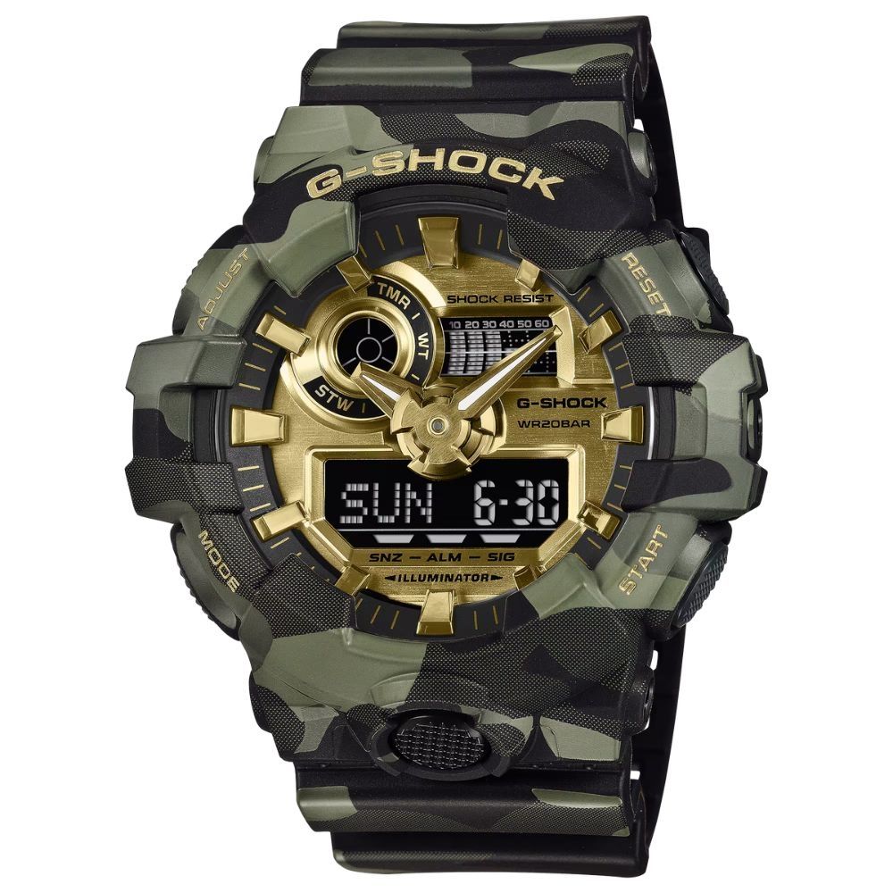 CASIO 卡西歐 G-SHOCK Bold Camo迷彩系列 街頭個性 雙顯電子錶款GA-700CMG-3A_53.4mm