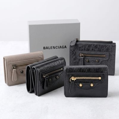 BALENCIAGA 巴黎世家 Le City Arena Storico揉製羊皮短夾-多款(精品夾 短夾 錢包)