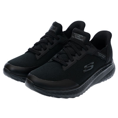 SKECHERS 女工作鞋系列 瞬穿舒適科技 SQUAD CHAOS SR 寬楦款 - 108159WBLK