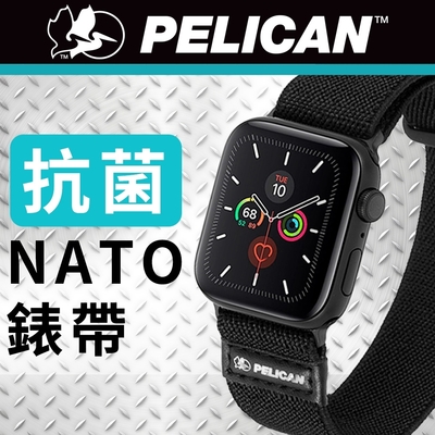 美國 Pelican 派力肯 Apple Watch 42-49mm 1-11代/SE/1-3代Ultra Protector 保護者NATO錶帶 - 黑色
