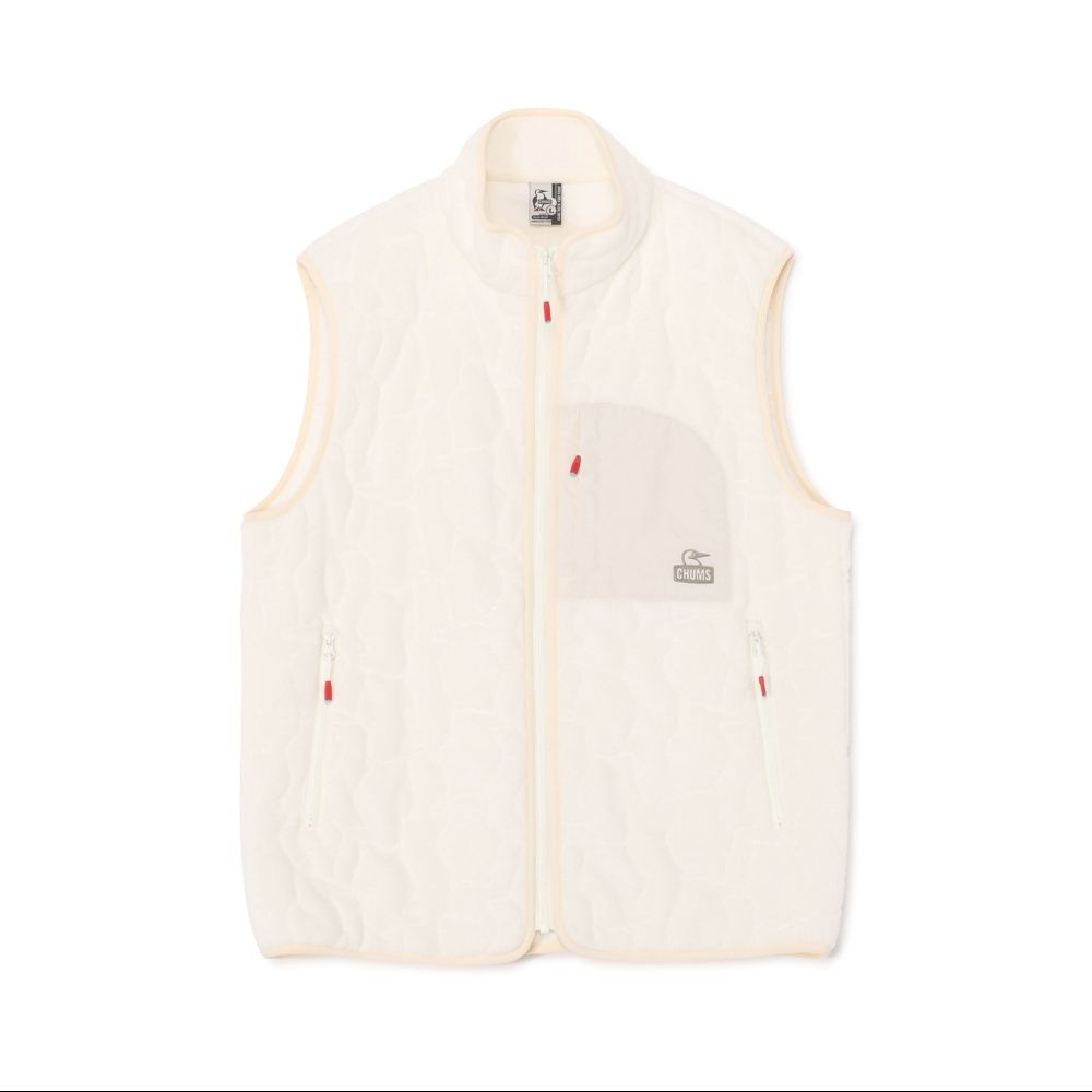 CHUMS Booby Stitch Fleece Vest 男刷毛背心象牙白CH041472W004 | 短袖