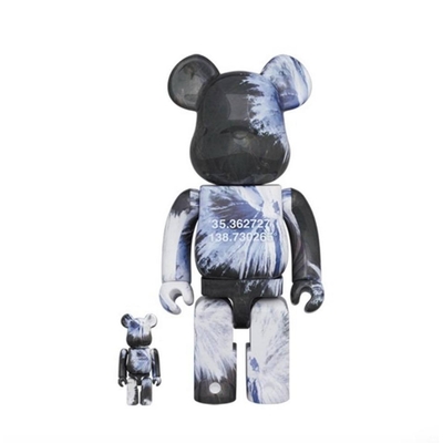 BE@RBRICK 富士山衛星圖 100%+400% 庫柏力克熊 潮玩 擺件 藏品