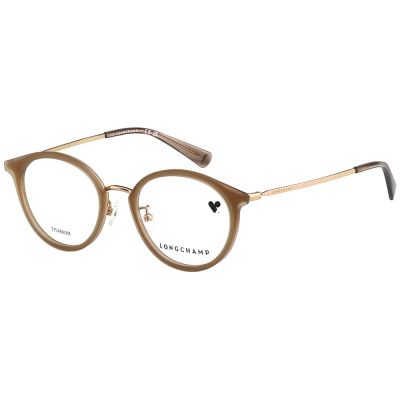 LONGCHAMP 純鈦 光學眼鏡(咖啡配金色)LO2528LBJ