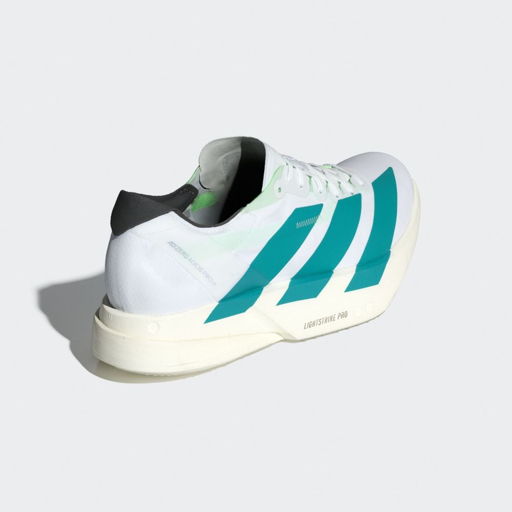 Adidas Adizero Adios Pro 4 M [JR1267] 男慢跑鞋彈力支撐緩震白綠