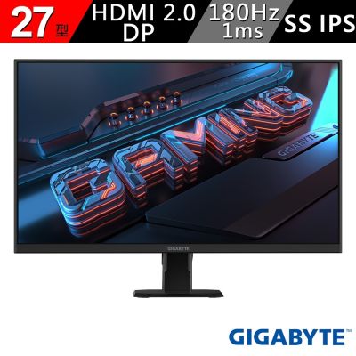 GIGABYTE技嘉 GIGABYTE 技嘉GS27FA 電競螢幕(27型/FHD/180Hz/1ms/HDMI/DP/IPS)