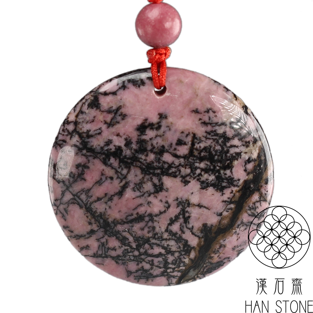 漢石齋】天然花蓮5A級玫瑰石圓形玉佩吊墜(40*40*8mm) | 漢石齋| Yahoo