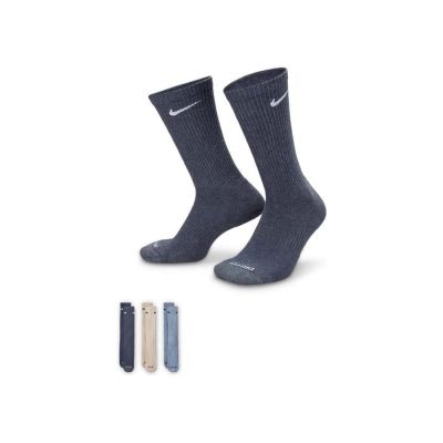 NIKE EVERYDAY PLUS 三雙一組 中筒襪 襪子 灰色 米白 灰藍 男女款 SX6888-901 [台灣現貨