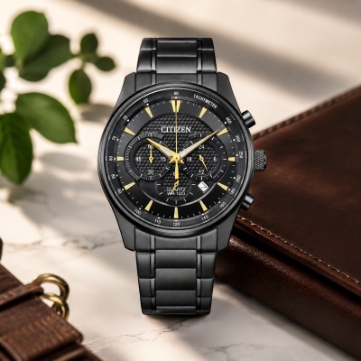CITIZEN 星辰 Chronograph 經典三眼計時手錶 AN8197-52E