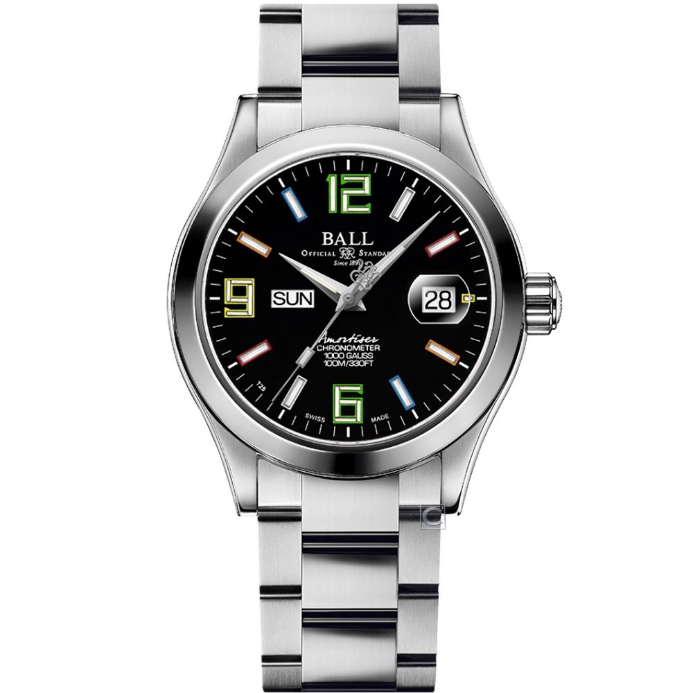 BALL 波爾 Engineer III Pioneer II 彩虹燈管 機械錶 男錶 手錶-NM9036C-S3CJ-BKR/40mm