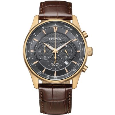 CITIZEN 星辰 Chronograph 經典三眼計時手錶 -42mm AN8193-02H