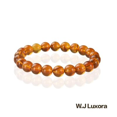 W.J Luxora 緬甸紅棕珀琥珀手鍊 8MM 天然稀有 收藏級能量款