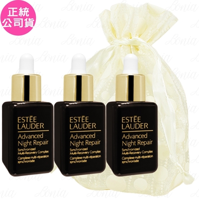 EsteeLauder雅詩蘭黛 ESTEE LAUDER 雅詩蘭黛 特潤超導全方位修護露(15ml)(滴管式)*3旅行袋組(公司貨)
