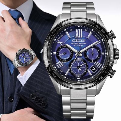CITIZEN星辰 ATTESA系列 寧靜之海 GPS 鈦金屬 光動能計時腕錶 錶 手錶 送禮 44.6mm/CC4075-50L