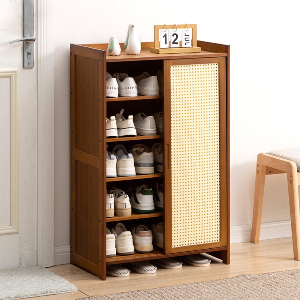 HappyLife 茶色網紋移門鞋櫃-二門款60×32×93cm Y11024 | 鞋櫃寬30~80cm