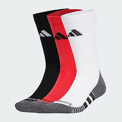 Adidas Prf C Cc Crw 3p [JC6412] 中筒襪 3雙入 運動 訓練 休閒 足弓支撐 透氣 黑紅
