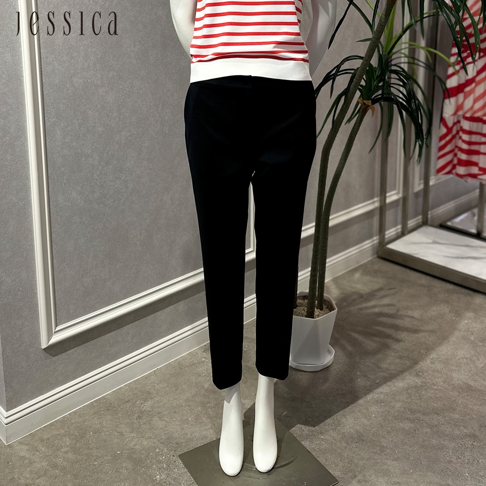 JESSICA - 經典簡約百搭修身窄腳長褲23332A（黑）