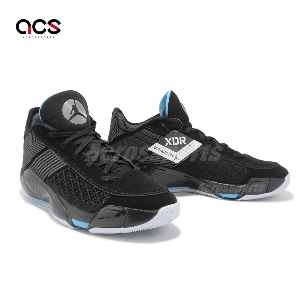 Nike 籃球鞋Air Jordan XXXVIII Low PF 男鞋黑藍Gamma Blue 38代FD2325