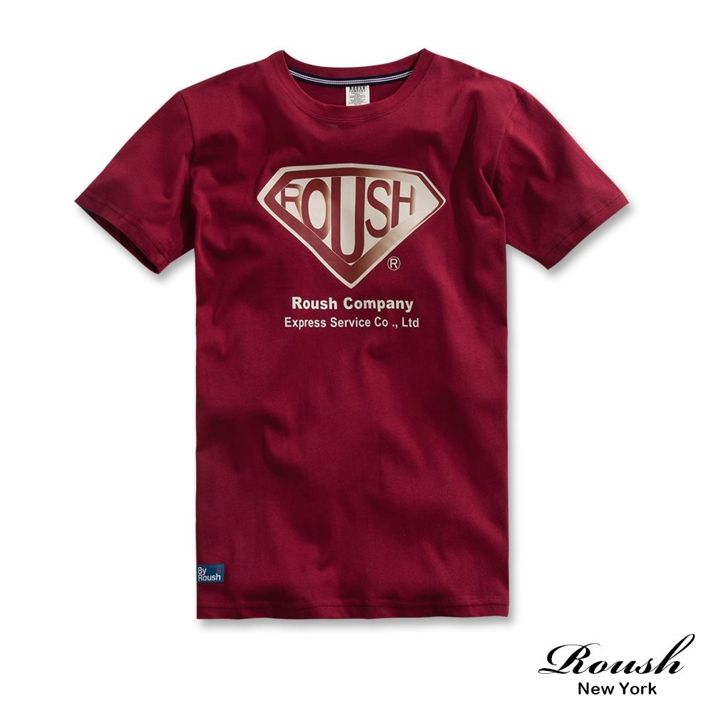 Roush ROUSH超人logo美式短TEE(2611005) (暗紅)