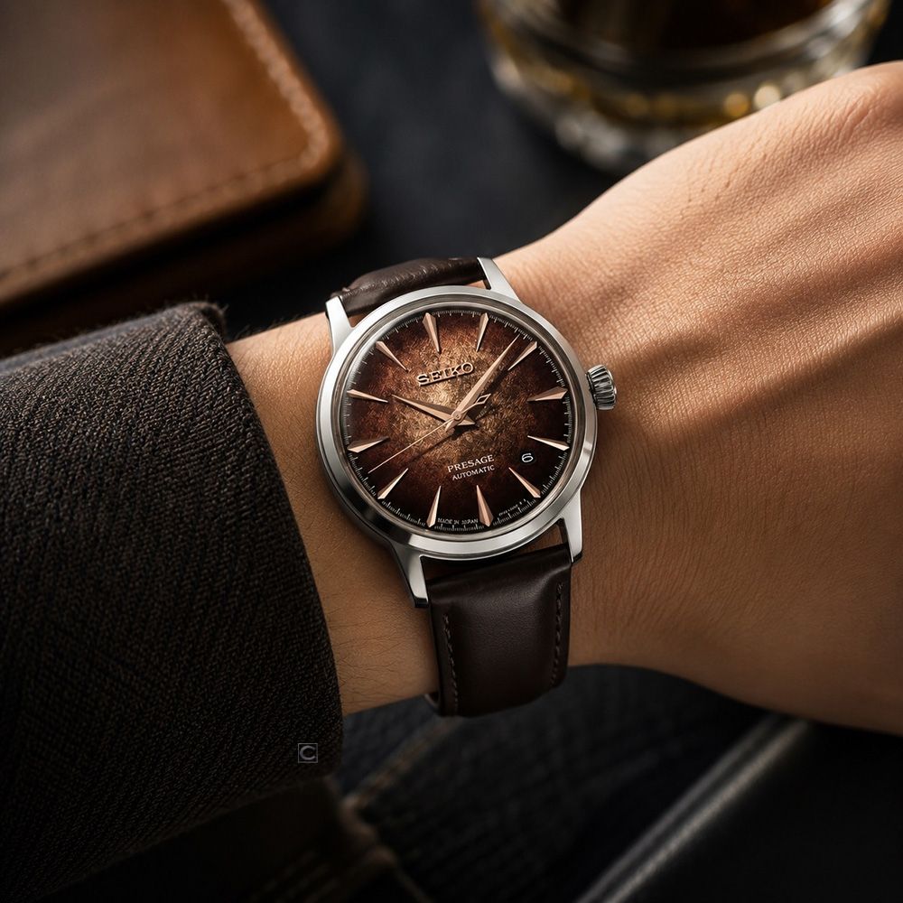 SEIKO 精工 Presage 調酒師 碎光機械時尚腕錶 男錶 女錶 手錶-4R35-04A0J.HCB003J1