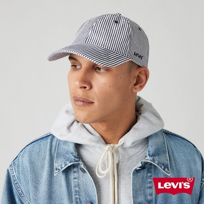 Levi s 刺繡Logo條紋鴨舌帽
