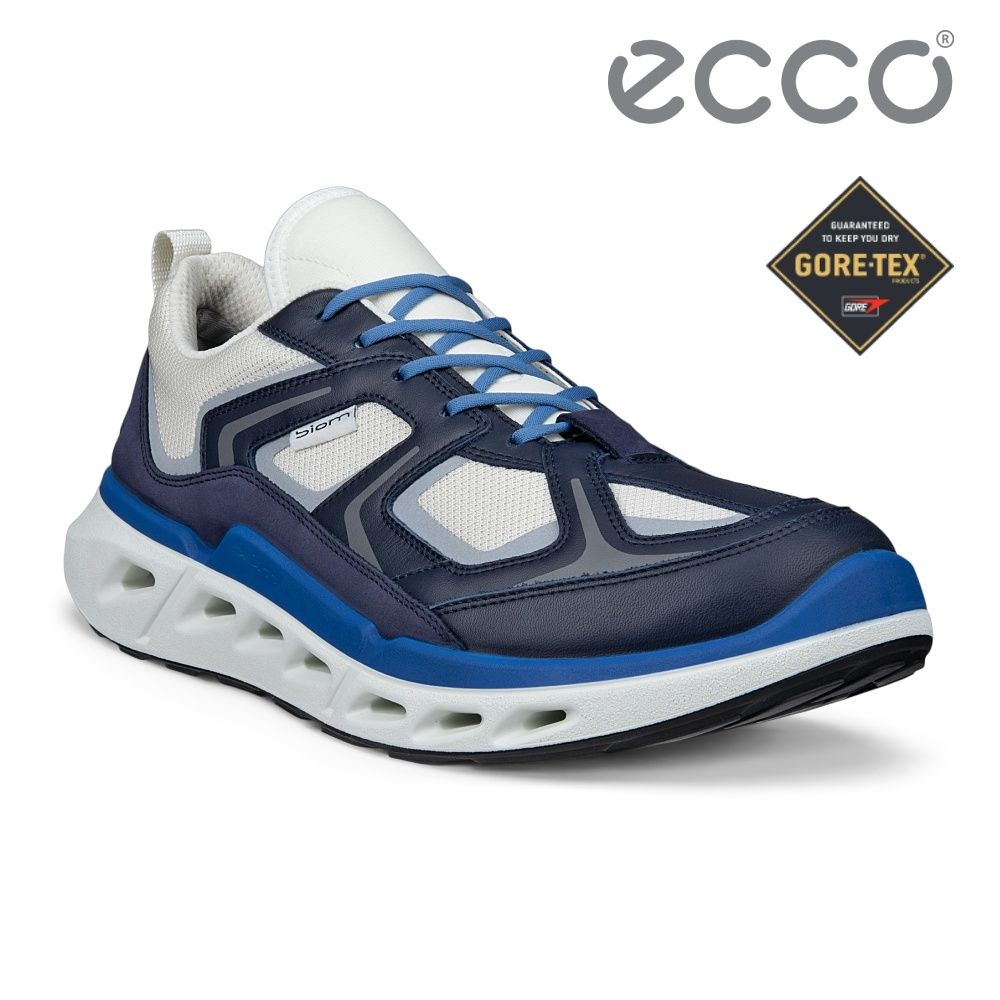 ECCO BIOM 720 M 健步休閒織物防水運動鞋 男鞋 海洋藍/白色/水泥灰/午夜藍/銀色