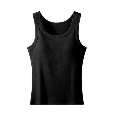 【Chic Chic 琪琪】寬肩帶遮副乳美背BraTop(無鋼圈/自帶胸墊/日常百搭/修身顯瘦/螺紋背心/bra top)