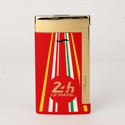 S.T.Dupont 都彭 Slim 7 利曼24小時耐力賽 聯名款 臻薄防風打火機 寵愛計畫 送禮推薦-紅白綠條紋/金殼 027790