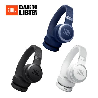 JBL Live 670NC 無線耳機，具備防水防潑水功能，適合運動使用。採用半入耳/入耳式設計，配備麥克風，支援通用線控與 TYPE-C 輸入端子。提供黑、白、藍三種顏色選擇，重量輕巧僅 4.4g（單耳），適用於多種作業系統，並附一年保固與 NCC 認證。