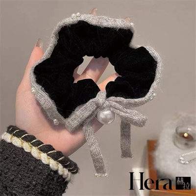 【Hera 赫拉】溫柔灰黑蝴蝶結飄帶大長髮圈 H112121205