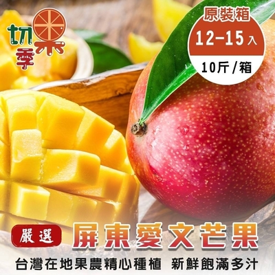 【切果季】嚴選屏東愛文芒果10台斤/12-15入