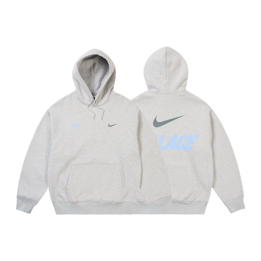 Palace x Nike Font Swoosh Hood 帽T 炭灰/淺灰/黑/天藍P28NHD00