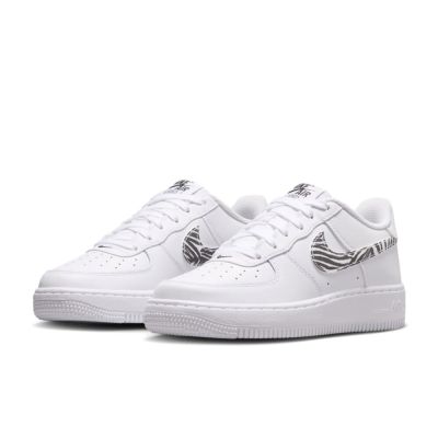 Nike Air Force 1 Print GS 白底斑馬紋勾 動物紋 斑馬 AF1 大童鞋 IV5823-100