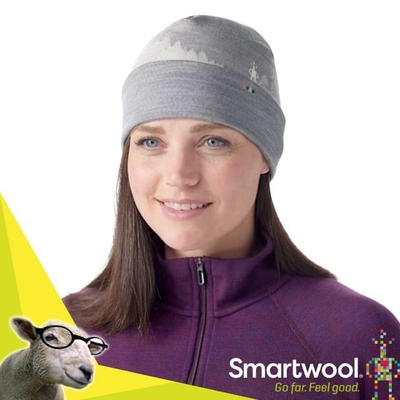【SmartWool】NTS 250 控溫美麗諾羊毛 反摺羊毛帽.護耳保暖帽 SW956-M74 霧森淺灰