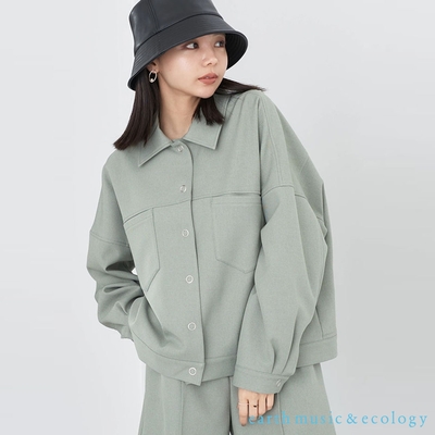 earth music  雙口袋短版工作服外套