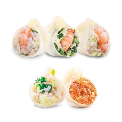 果貿吳媽家 夠蝦才過癮!超滿足水餃免運組 5盒120顆(鮮蝦水餃3盒+鮮肉水餃2盒)