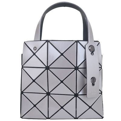 ISSEY MIYAKE 三宅一生 BAOBAO 金屬銀色三角格3x3小型手提包
