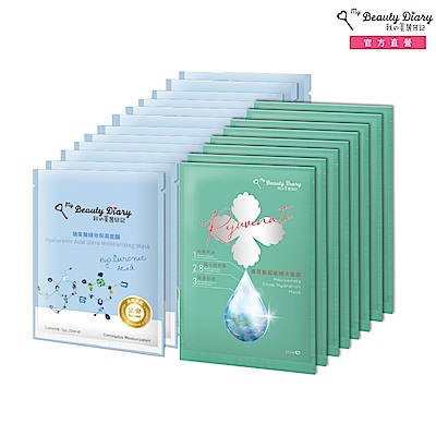 【我的美麗日記】超能補水保濕面膜20片組
