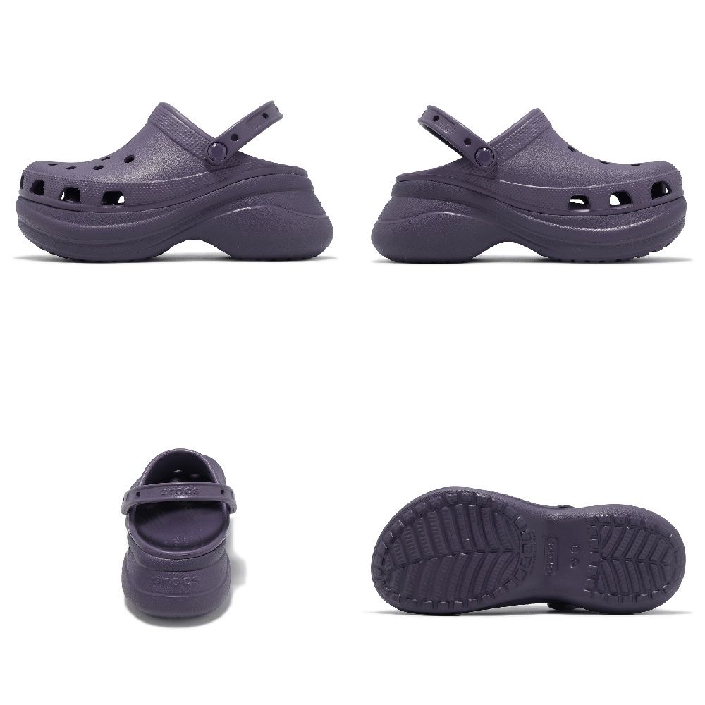 Crocs 洞洞鞋 Bae Clog 女鞋  復古克駱格 厚底 增高 休閒鞋 卡駱馳 4色單一價 (D-茄紫色)