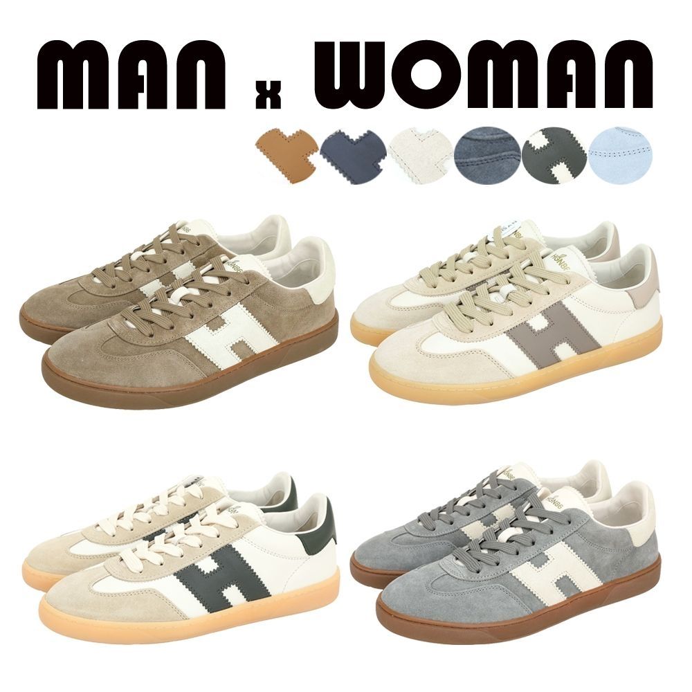 HOGAN Cool H 超熱賣麂皮/全皮休閒鞋 德訓鞋-男女款可選 (灰藍麂皮款-女鞋)