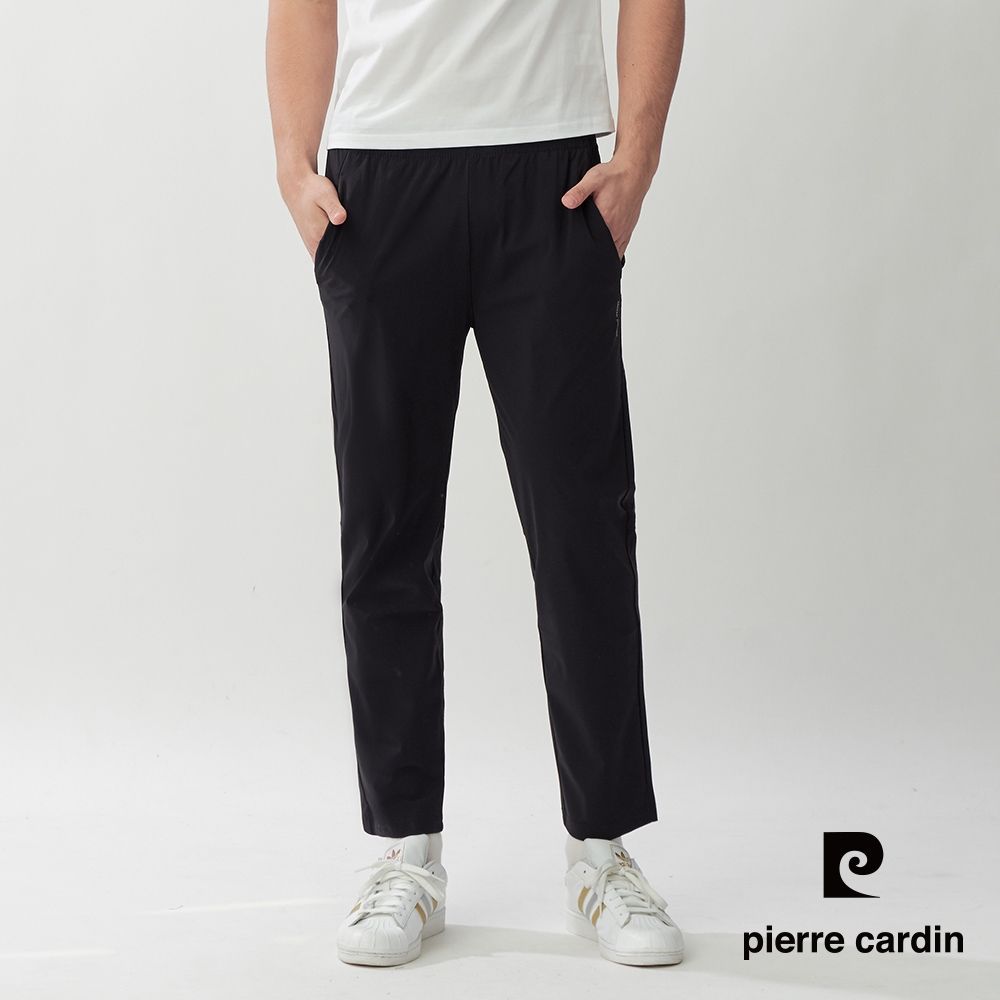 pierre cardin 皮爾卡登 網路獨家 男女款 冰絲涼感速乾褲(多款任選) (男款-黑色(平口))