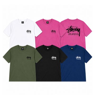 Stussy Stock Los Angeles Tee 白/黑/海軍藍/軍綠/莓粉 短袖 3903998