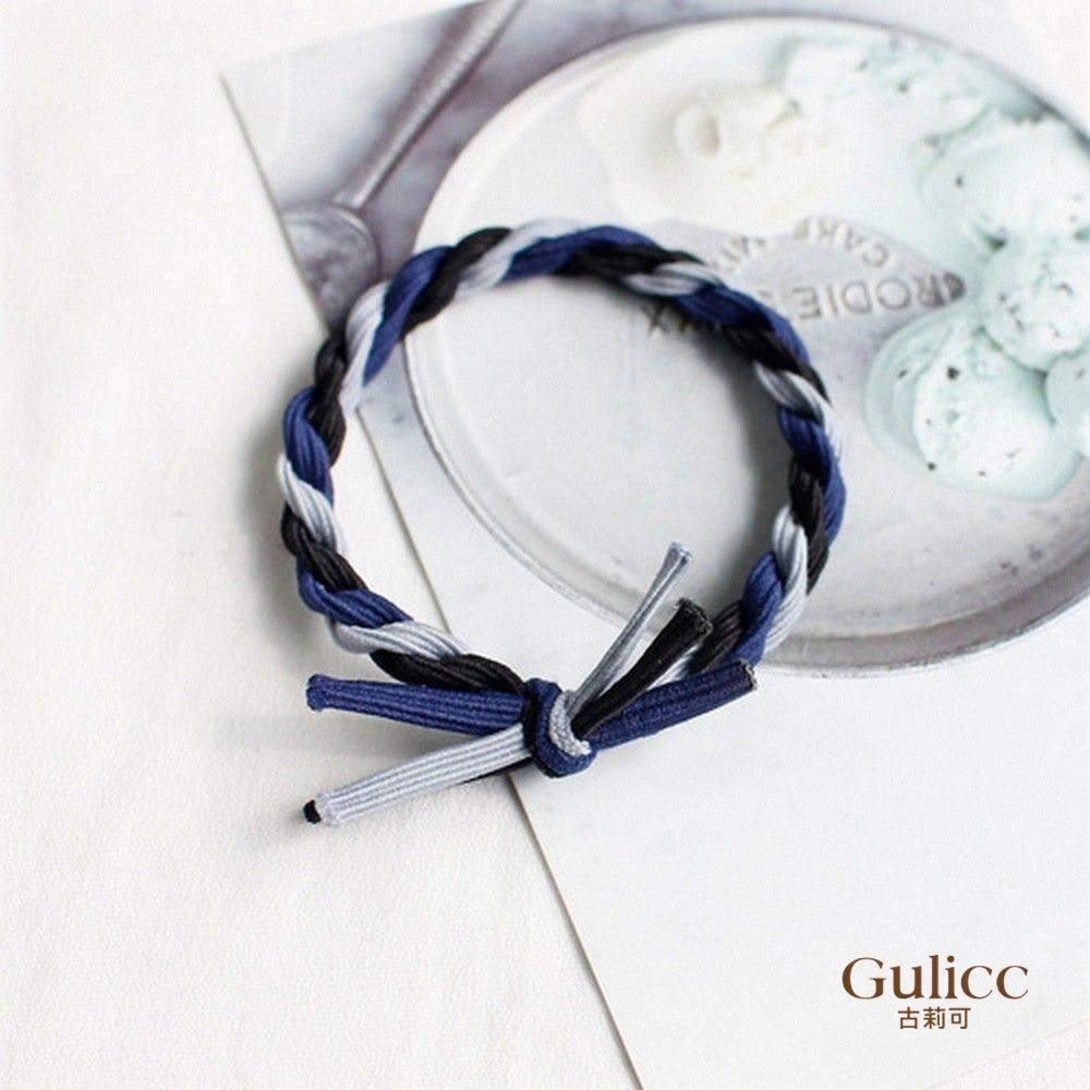 Gulicc 日韓多色麻花辮橡皮筋髮圈隨機5入(飾品髮飾頭飾髮帶髮箍生日禮物主題穿搭約會雙11 聖誕節) | Gulicc 古莉可|