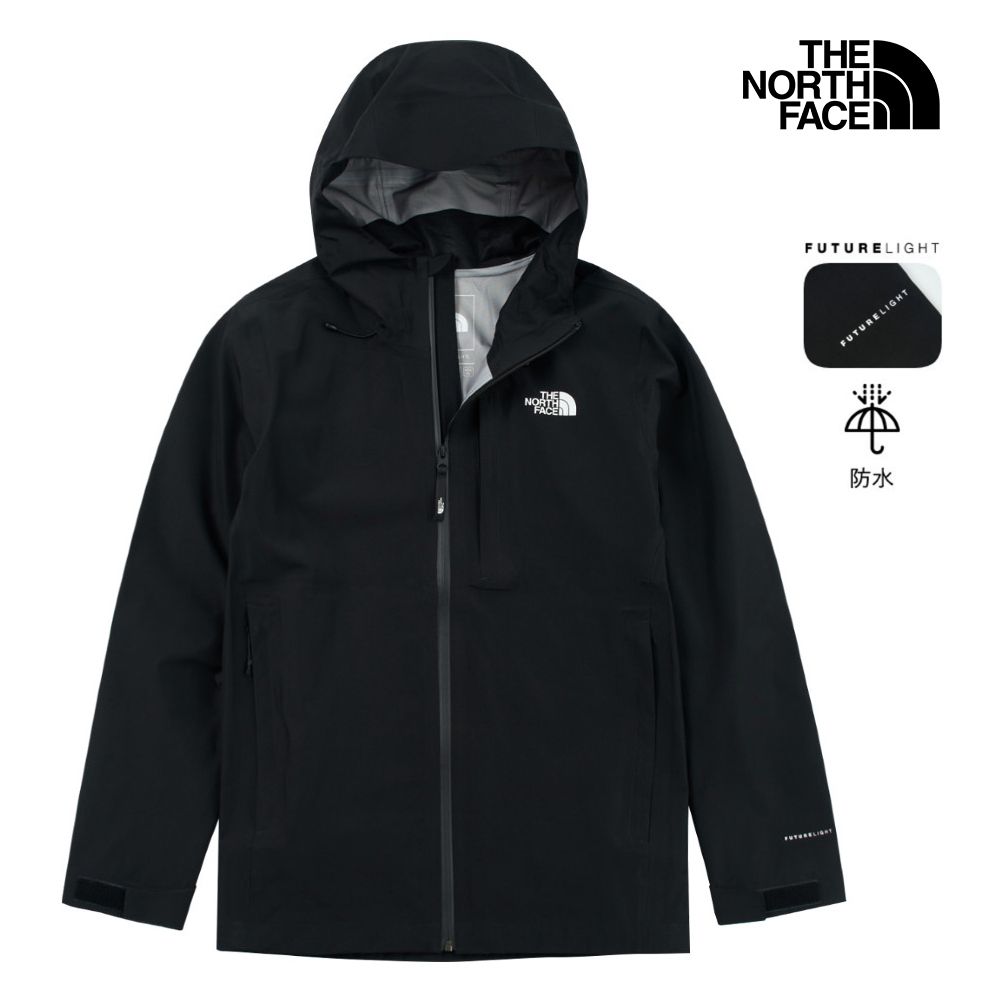 【The North Face 官方旗艦】北面男款黑色FUTURELIGHT防水透氣衝鋒衣｜8DF0JK3 外套
