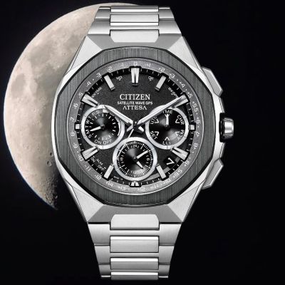 CITIZEN星辰 GENTS GPS 八角鈦金屬衛星對時光動能男錶-CC4104-53E-44mm