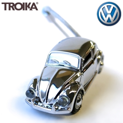 德國TROIKA福斯金龜車LED燈手電筒鑰匙圈吊飾KR16-40/CH(Volkswagen聯名授權正品Beetle)