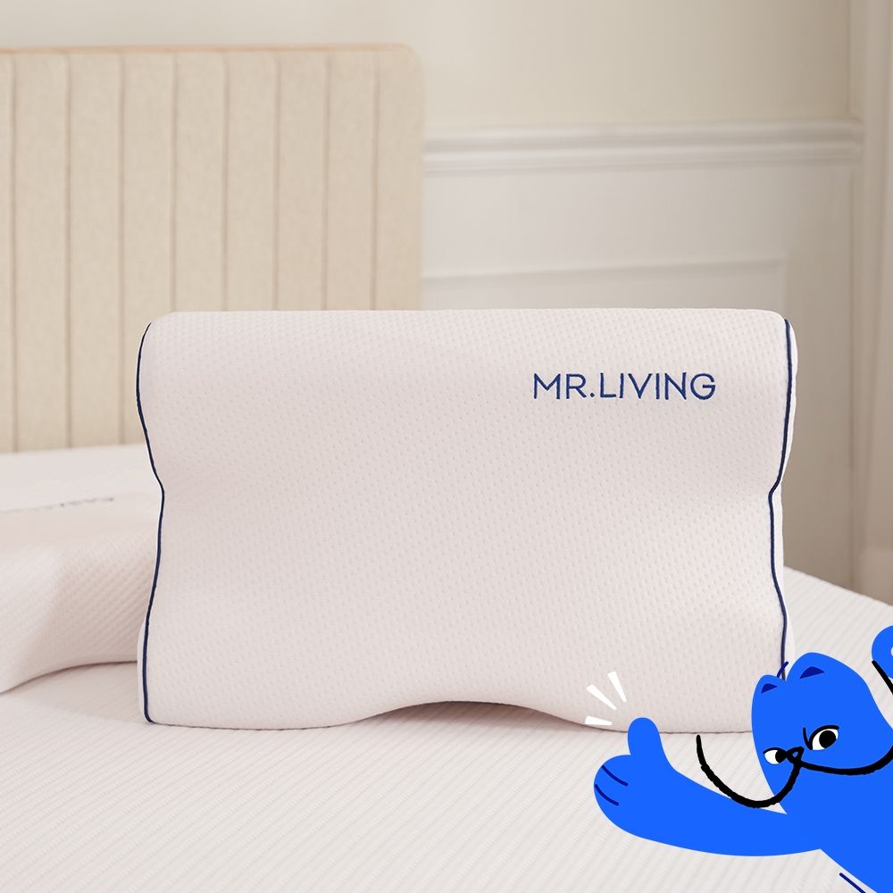 MR. LIVING 居家先生護頸減壓蝶型記憶枕枕頭高側12/低側10cm (機能設計