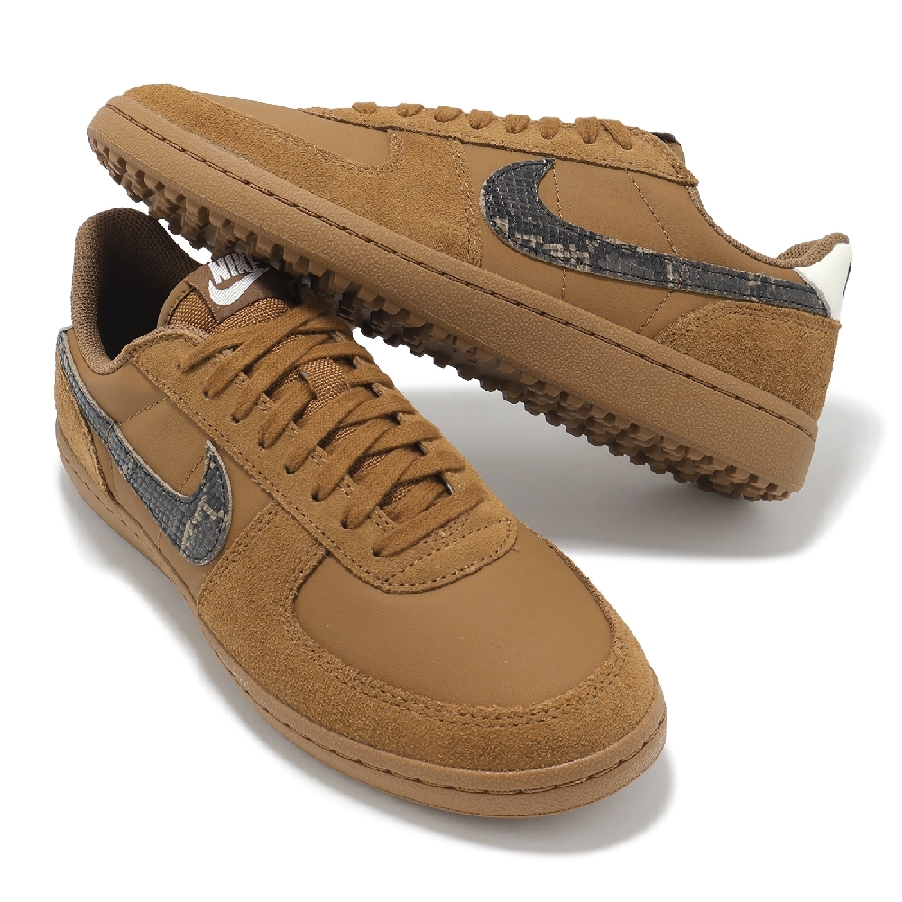 Nike 休閒鞋Field General 82 Snakeskin Pack 蛇紋鱗片土棕黑男鞋
